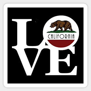 LOVE California (White Ink) Sticker